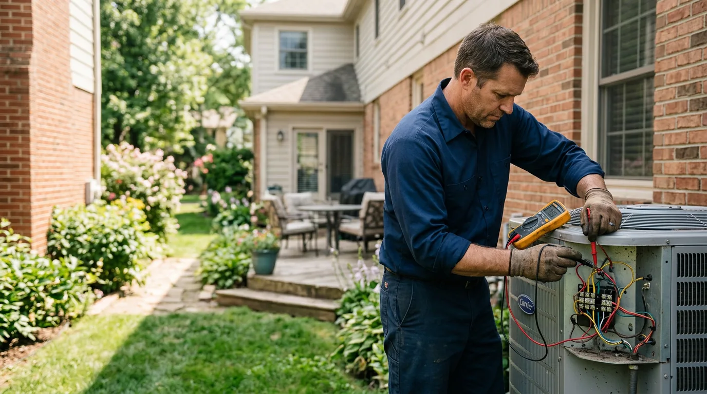 HVAC technician working near Wattsburg, PA